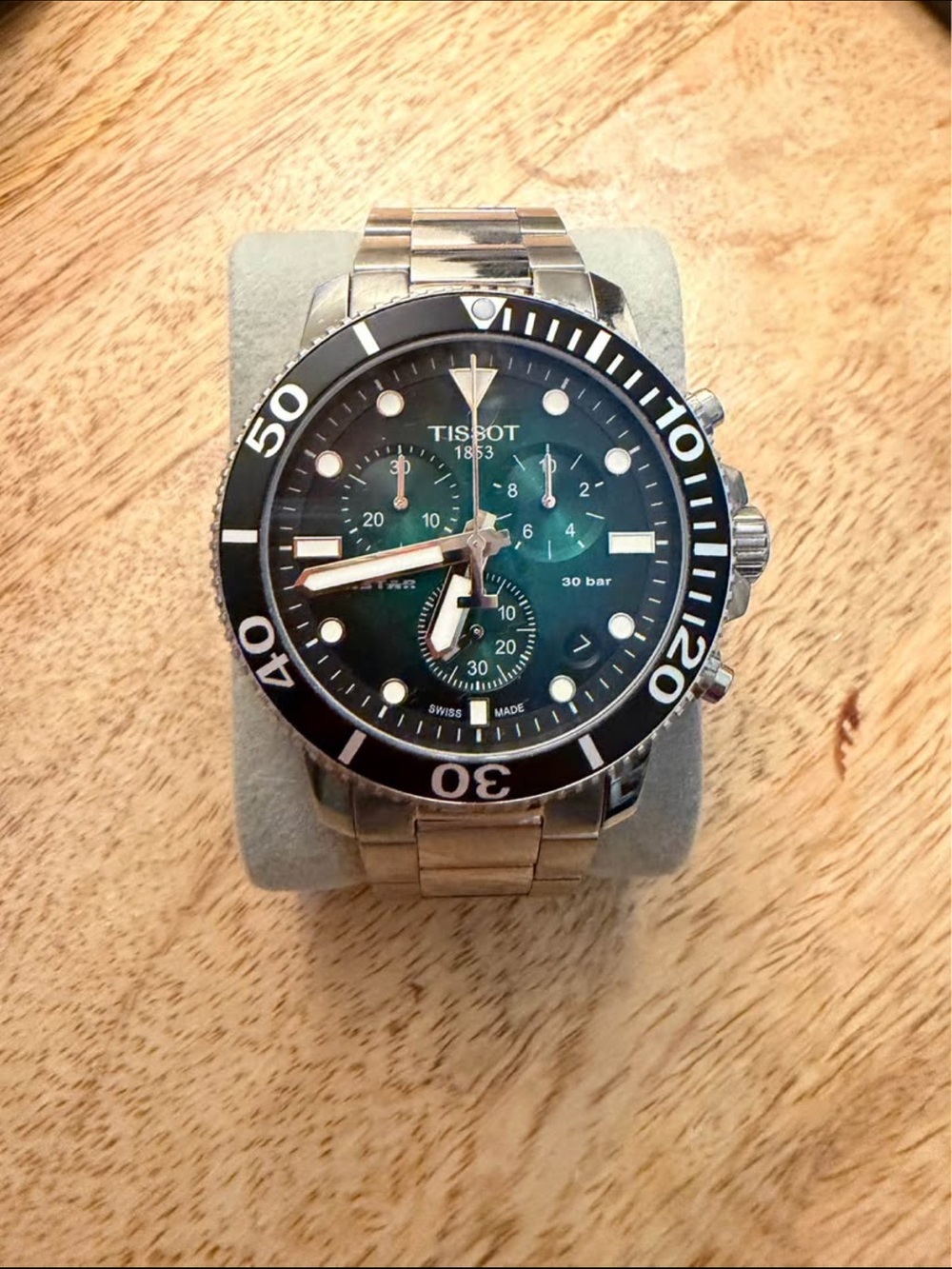 Tissot Men's Green Dial Seastar 1000 45mm